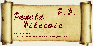 Pamela Milčević vizit kartica